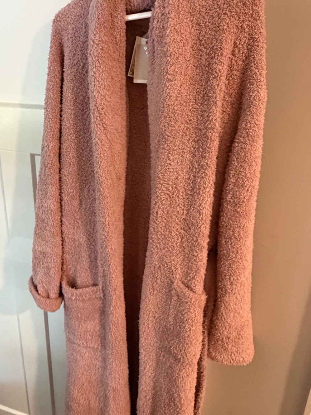 Barefoot Dreams Cozy Long Teddy Robe in Teaberry